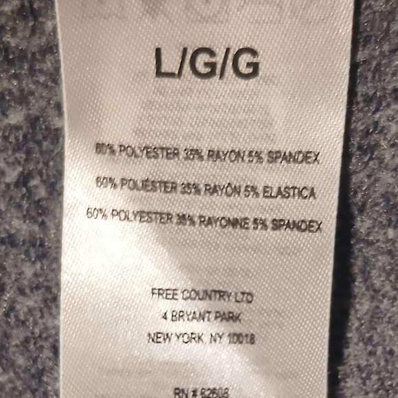 Women's Free2B Gray & Black Camo Full Zip-Up Hoodie Size L - Picture 8 of 10